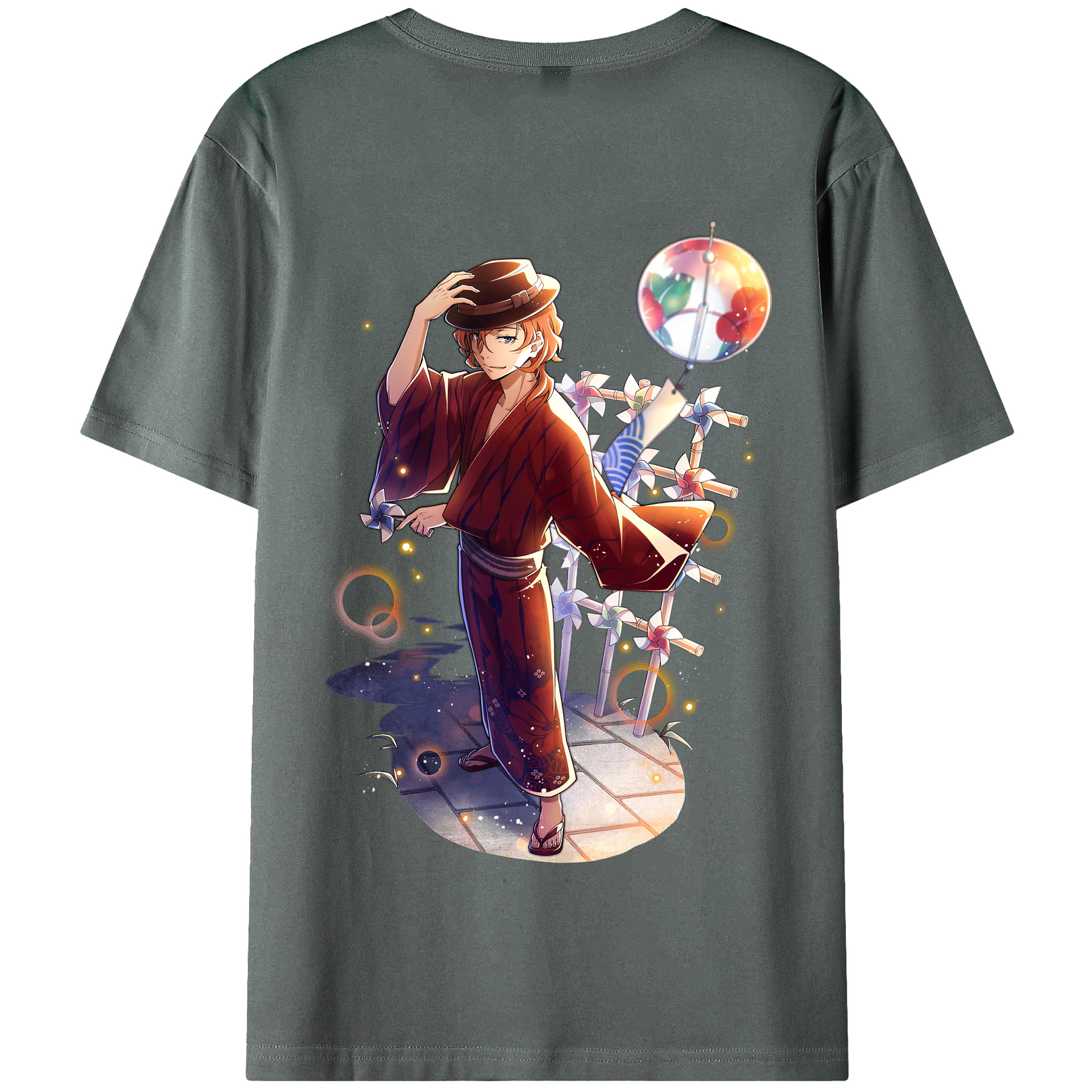 （画像用） 文豪ストレイドッグス Bungo Stray Dogs 綿100％半袖Tシャツ（背面プリント）
